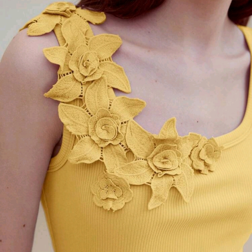 APPLIQUES RIB-KNIT TANK TOP - Picture 5 of 5